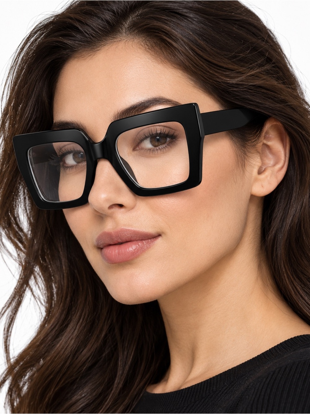 Oversized Square Black Fashion Glasses